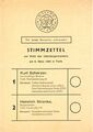 Stimmzettel Oberbürgermeisterwahl 1964