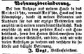 Zeitungsanzeige des Brillenfabrikanten <!--LINK'" 0:15-->, Mai 1853