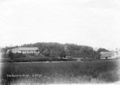 Blick von der Flutbrücke Richtung Schwand, Grüner Park mit dem ehem. Meierskeller nach dem Abriss. Aufnahme ca. 1920.