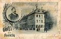Alte Ansichtskarte von der Gaststätte Brandenburger Hof - Bäumenstraße 1 - mit Wirt, gel. 1906
