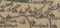Ausschnitt aus: "Franciae Orientalis (Vvlgo Franckenlant) Descriptio", 1572 (nicht genordet)