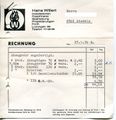Rechnung der Firma  von 1970