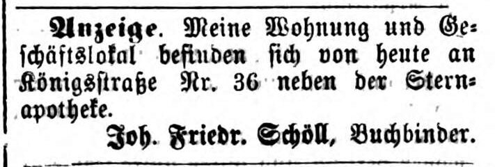 Datei:7 a Schöll neben Sternapotheke, Ftgbl. 24.08.1862.jpg