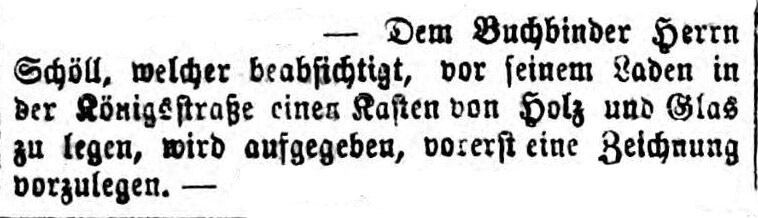 Datei:9 Holzkasten vor Königstr, Fürther Abendzeitung 30.04.1875.jpg