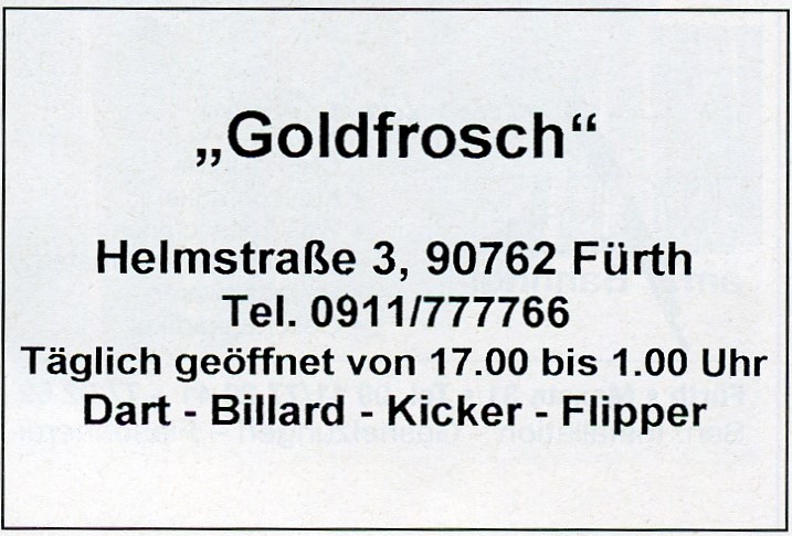 Datei:Werbung Zum Goldenen Frosch 1998.jpg
