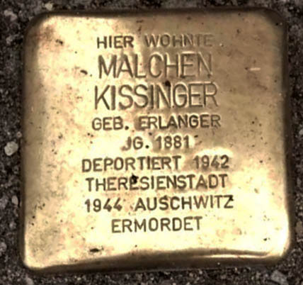 Datei:Malchen Kissinger Stolperstein.jpg