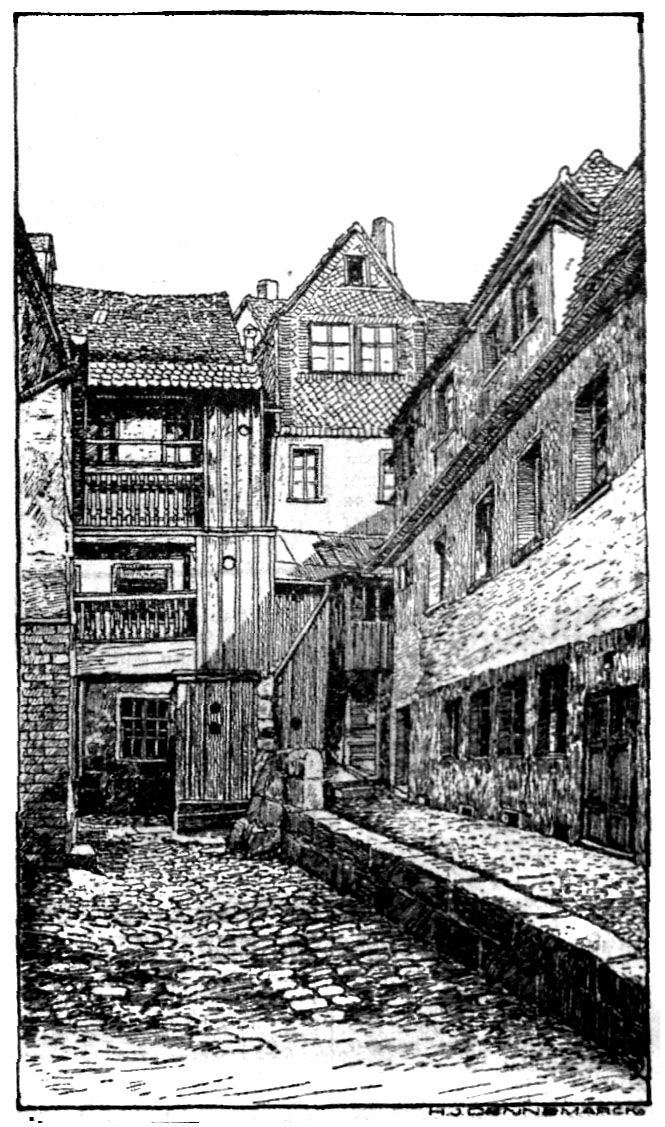 Dennemarck-Zeichnung, Hof der Mohrenstraße 5 und 7, 1939.jpg