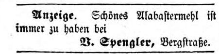 Datei:10 Anzeige für Alabastermehl, V. Spengler, Ftgbl. 7.8.1855.jpg