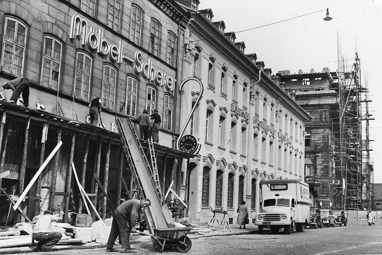Bauarbeiten am Parkhotel, ca. 1952