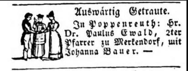 Datei:Trau-Anzeige in Die Bayer´sche Landbötin, 24.9. 1831 .png