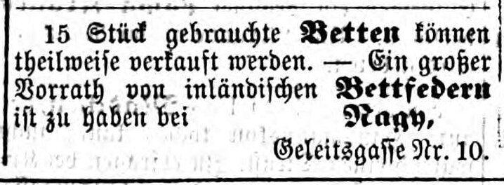 Datei:Nagy Bettfedern Fürther Tagblatt 20.07.1865.jpg