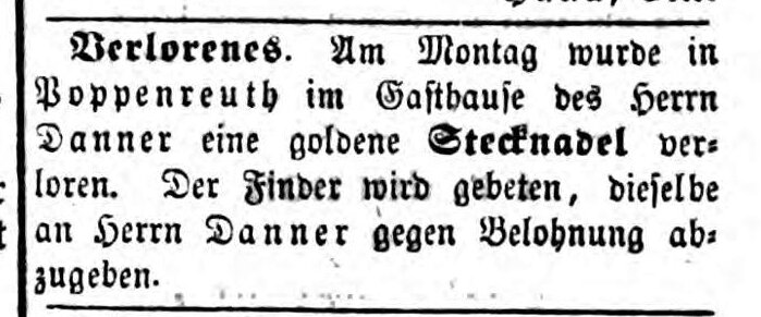 Datei:Verlustanzeige Krone Fürther Tagblatt 21.02.1858.jpg