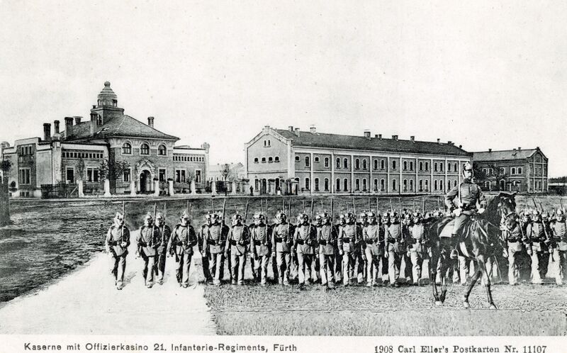 Datei:AK Kaserne mit Offizierskasino ngl 1908.jpg