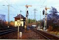 1998:  das gleiche Bild an der Ausfahrtseite des Bahnhofs Vach Richtung Bamberg mit Stellwerk 2 und Bahnübergang nach <!--LINK'" 0:34-->