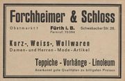 Werbung Forchheimer & Schloss 1931.jpg