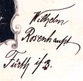 Alte Ansichtskarte mit der Alten Veste - mit Unterschrift von Wilhelm Rosenhaupt, gel. 1901