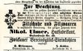 Werbung im <!--LINK'" 0:30--> vom 7.12.1884.  Komplette Zeitung unter <!--LINK'" 0:31--> vorhanden und nachlesbar.
