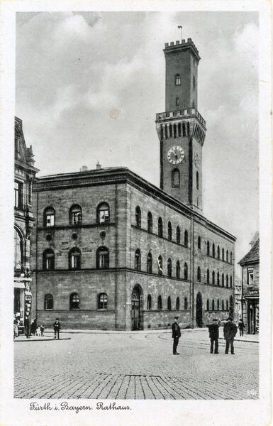 Datei:AK Rathaus gel 1946.jpg