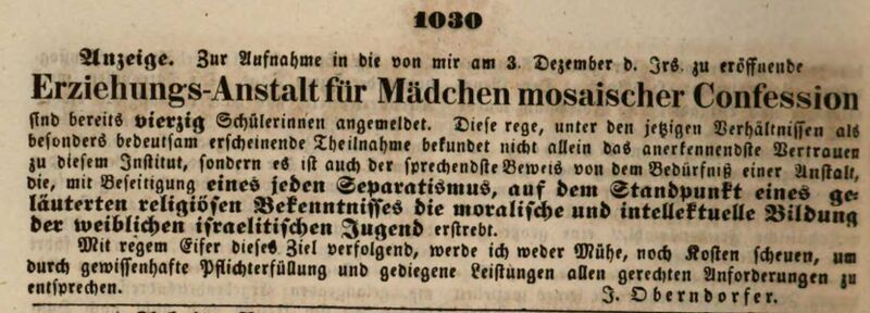 Datei:Mädchenanstalt 2 Ftgbl 25.11.1848.jpg