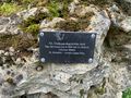 Gedenkstein anlässlich des Weltjungendtages 2005 in Köln - hier der Hinweis auf das Ereignis, Okt. 2020