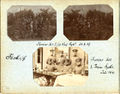 Fotogruppe aus einem ehem. Fotoalbum mit Bildern aus dem Kasino des 21. Inf. Regiments sowie der 3. Train-Abteilung