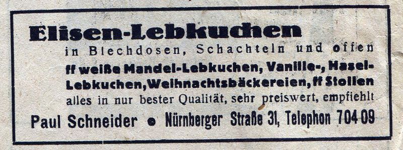 Datei:Anzeige Lebkuchen Schneider 1937.jpg