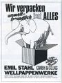Werbung der Firma <a class="mw-selflink selflink">Emil Stahl Wellpappenwerke</a> 1996