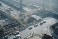 Baustelle U-Bahn, Blick auf die Baugrube Jakobinenstr. Einmündung <!--LINK'" 0:421--> und <!--LINK'" 0:422--> und Neubau Betriebsgebäude Güterbahnhof