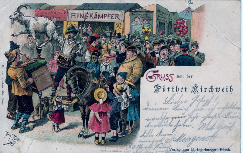 Datei:Kirchweihkarte b gel. 1907.jpg