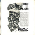 verschiedene Ansichten des Lichthofes, Anzeige aus Jubiläumsbroschüre "100 Jahre Fiedler" von 1966