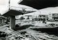 Bau der späteren U-Bahnbrücke an der Stadtgrenze, im Hintergrund das Autohaus Pillenstein, Juli 1968
