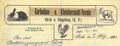 Briefkopf des Gartenbau- und Kleintierzuchtvereins Fürth und um Umgebung von 1923 mit überklebtem Vereinsnamen