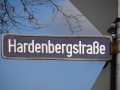 Straßenschild Hardenbergstraße