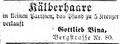 Zeitungsanzeige des Filzfabrikanten <!--LINK'" 0:12-->, Dezember 1854