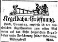 Kegelbahn bei Wirt Rös, März 1855