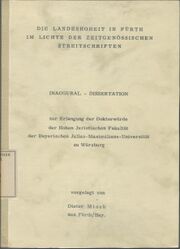 Die Landeshoheit in Fürth (Buch).jpg