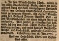 Verkaufsanzeige für eine <!--LINK'" 0:18--> in der damaligen "alten Brandenburgischen Gaße" in der Ansbacher Intelligenz-Zeitung vom 31.01.1776.