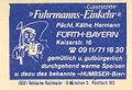 Zündholzschachtel-Etikett der ehemaligen Gaststätte Fuhrmanns Einkehr, um 1965