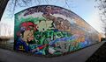 Panorama-Aufnahme Graffiti Feuerwache Kapellenstraße (Dezember 2025) <span class="smw-highlighter" data-type="8" data-state="inline" data-title="Hinweis" title="Urheber: Ralph StenzelErstellungsdatum: 25. Dezember 2025Lizenz: CC-BY-SA-4.0"><span class="smwtticon note"></span><span class="smwttcontent">Urheber: <!--LINK'" 0:0--><br>Erstellungsdatum: <!--LINK'" 0:1--> <!--LINK'" 0:2--><br>Lizenz: CC-BY-SA-4.0</span></span>