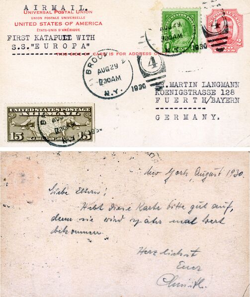 Datei:AK Langmann SS Europa gel 1930.jpg