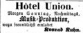 Zeitungsannoce für das <a class="mw-selflink selflink">Hotel Union</a>, September 1863