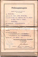 Prüfungszeugnis für die Fa. J. G. Kastner Optik und Foto in Fürth Lotte Harscher mit Stempel der Gauwirtschaftskammer Franken, 1943