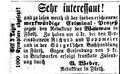 Anzeige Weber, Wauwau, Fürther Tagblatt 17. September 1868