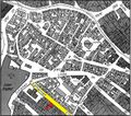 Gänsberg-Plan mit Katharinenstraße 5 rot markiert