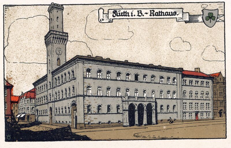 Datei:AK Künstler-Steinzeichnung-Ansichtskarten Rathaus.jpg