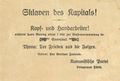 Wurfzettel der KPD für eine Abendveranstaltung im Evora-Saal, um 1920