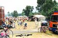 das Stadelner Wasserrad Fest rechts mit LKW der  Vach, am 5. Juni 1999
