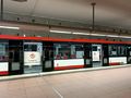 Testfahrt der neuen U-Bahn, hier U-Bahnhof Stadthalle, Mrz. 2020