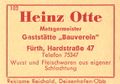 Zündholzschachtel-Etikett der ehemaligen Gaststätte Bauverein, um 1965 <span class="smw-highlighter" data-type="8" data-state="inline" data-title="Hinweis" title="Lizenz: cc-by-sa-3.0"><span class="smwtticon note"></span><span class="smwttcontent">Lizenz: cc-by-sa-3.0</span></span>