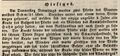 Zeitungsbericht über einen Vorfall beim Rathausneubau, Oktober 1843
